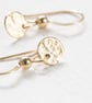 Handmade 14K Gold Filled Tiny Disc Dangling Earrings  - Image 2