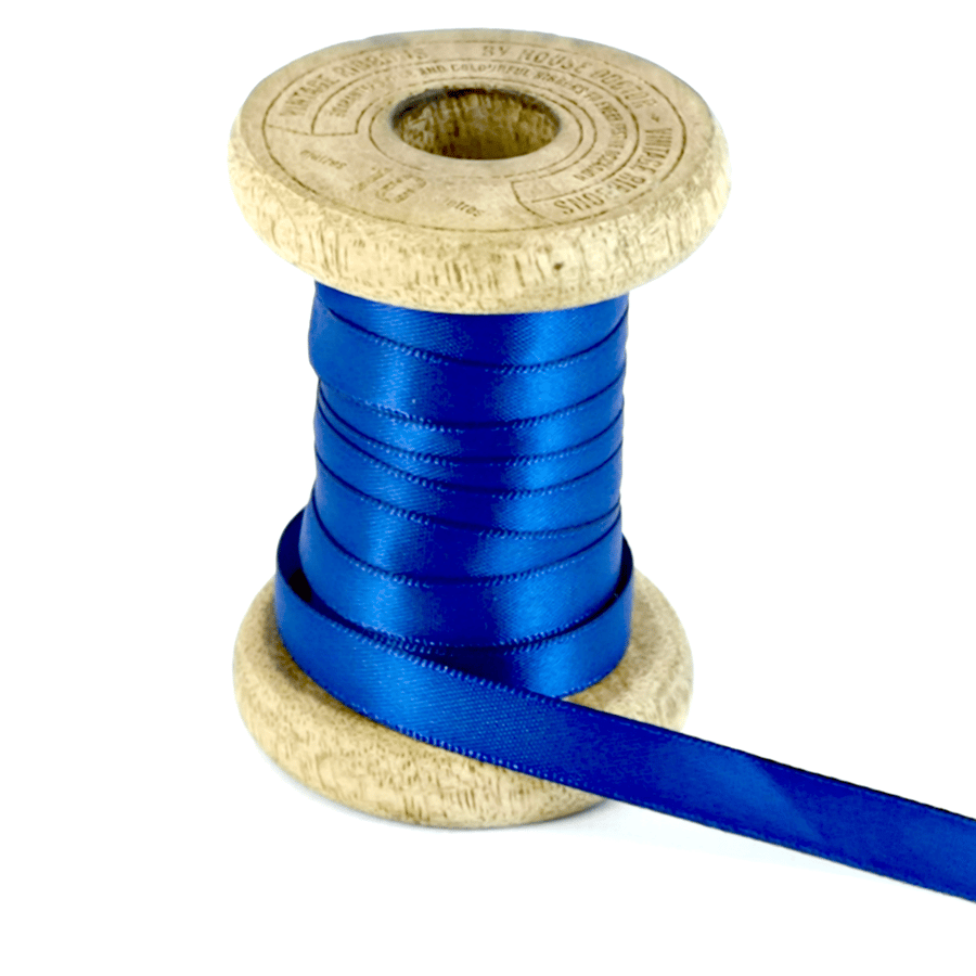 Deep Blue Satin Ribbon 10mm