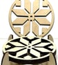 Baltic Birch Wooden Coaster - Set of 4 with stand (03)