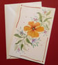 Hand painted floral card.