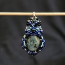 Blue Amazonite Double Sided Pendant