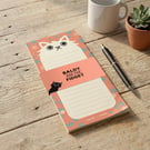 Cat Notepad, Paws for Thought Shopping List Pad, Illustrated DL Notepad for Cat 