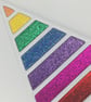 Rainbow glitter tree Christmas card - Image 3