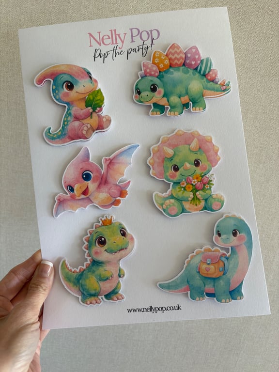 Dinosaur Themed Birthday Cake Accessory Pack