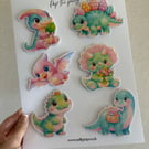 Dinosaur Themed Birthday Cake Accessory Pack