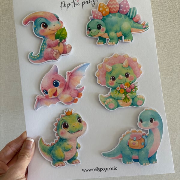 Dinosaur Themed Birthday Cake Accessory Pack
