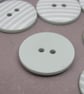 10 Candy Striped Sage Green Buttons - Image 4