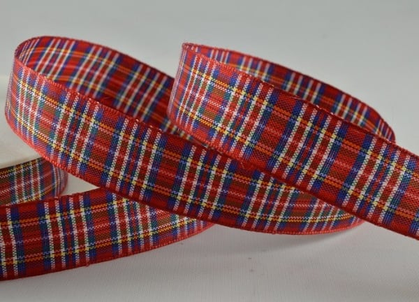 Royal Stewart Red tartan ribbon x 3 metres