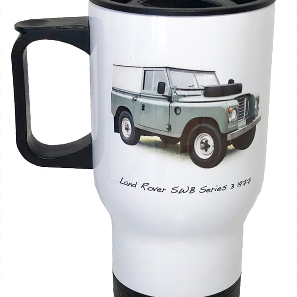 Land Rover SWB Series 3 1977 - 14fl oz Stainless Steel Travel Mug