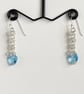 Blue Heart Sterling Silver Earrings - Image 1
