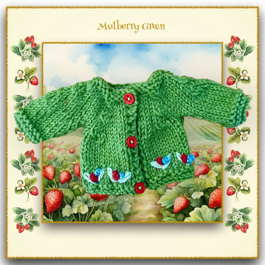 Reserved for Jenni - Green Embroidered Cardigan 