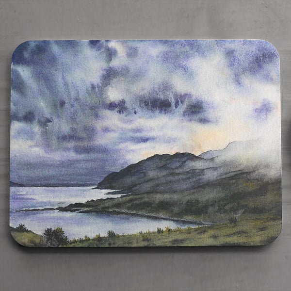 Mouse Mat Scottish Landscape "Clouds Descend on Ben Hiant" 