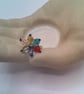 Adjustable Cocktail Ring With Mixed Colour Crystal Flower, Gift for Her, Ring - Image 3