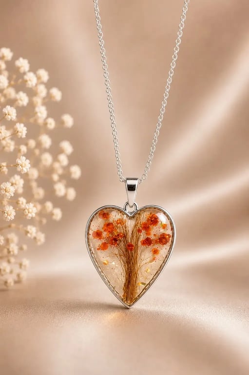 In loving memory pendant - hair fur or ashes 
