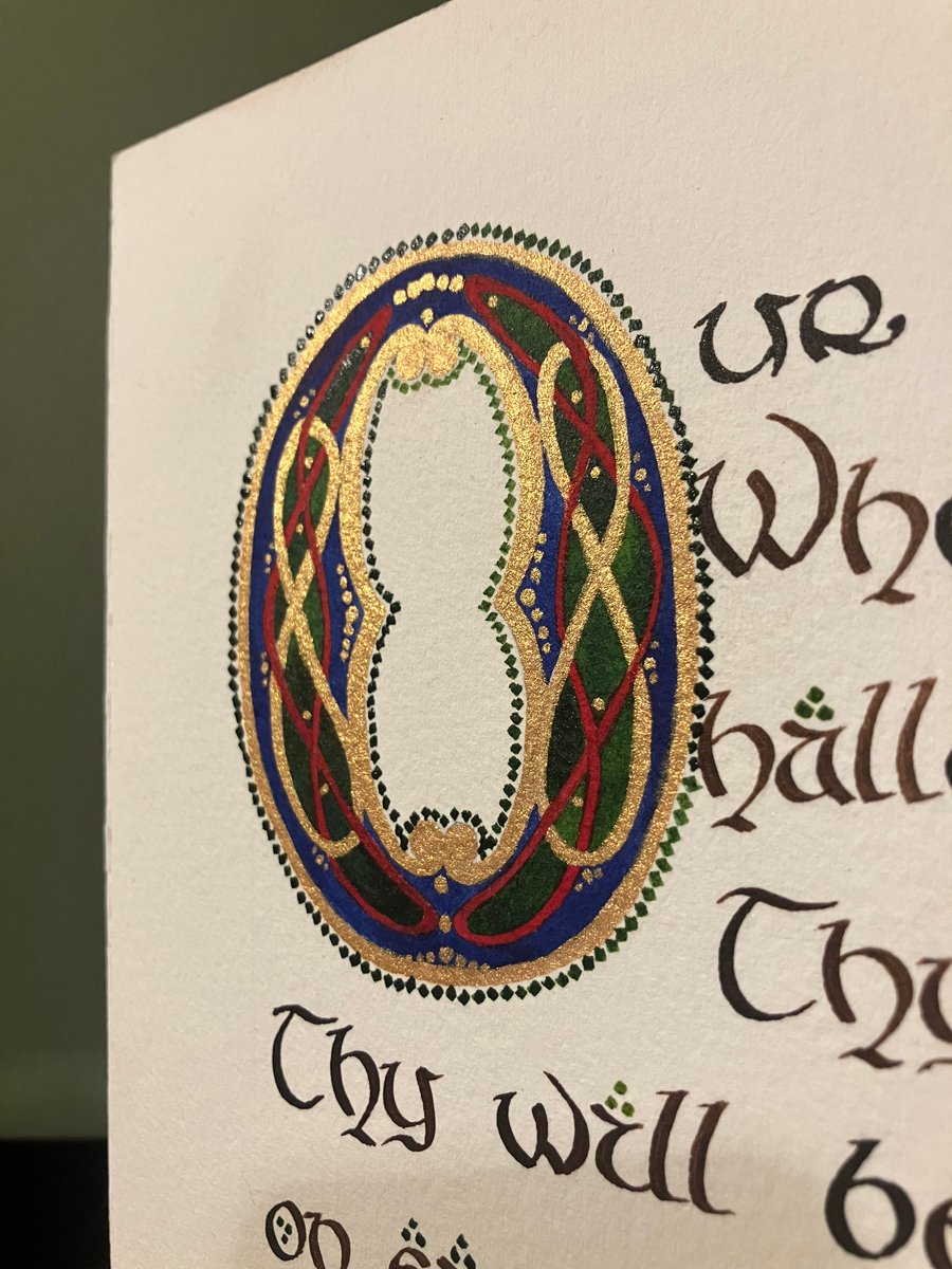 Handwritten illuminated prayer 
