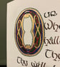 Handwritten illuminated prayer 