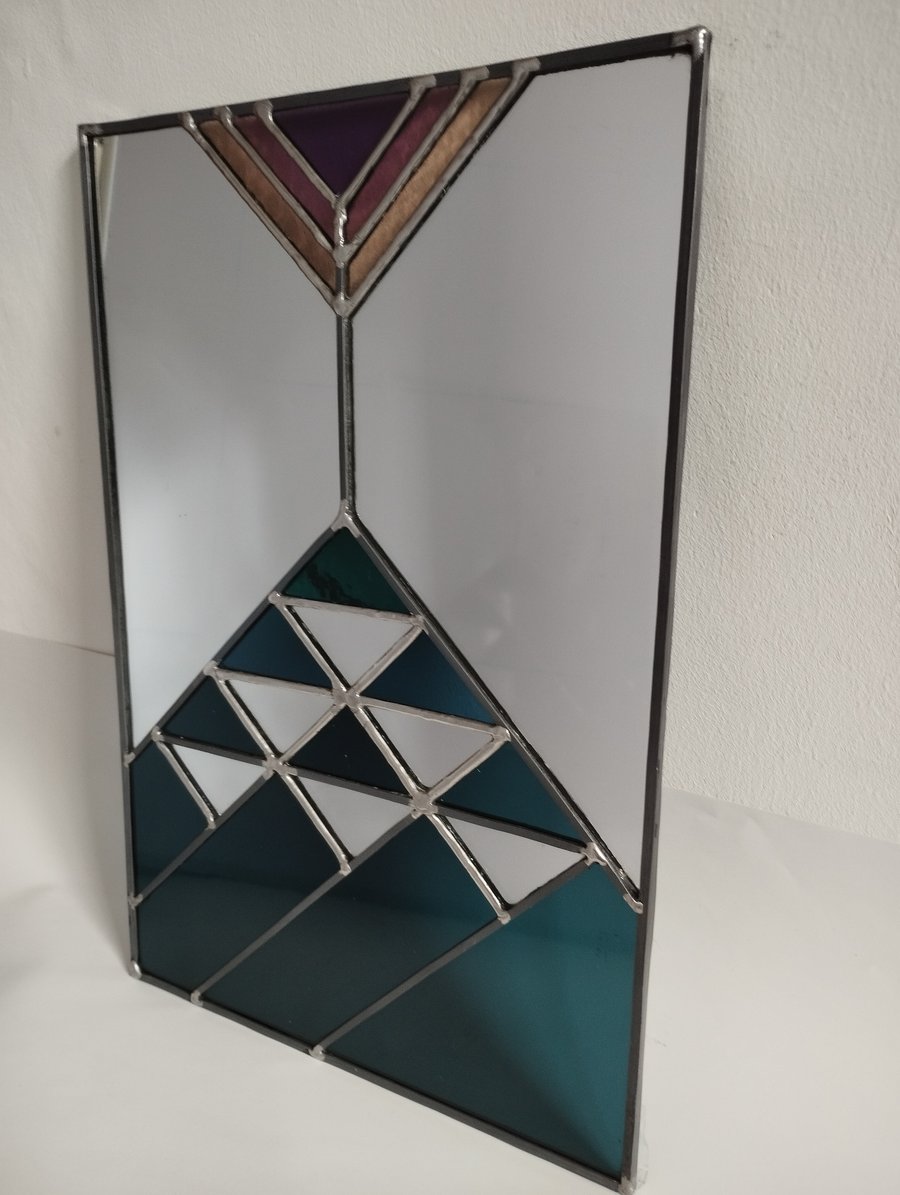 Stained Glass Mountain Mirror