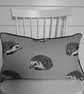 Hedgehogs Cushion Cover with Black Piping