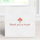 Autumn Themed Thank You Greeting Card, Cute Handmade Pun Card.