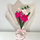 Handmade Crochet Pink Freesia - Forever Flower Gift