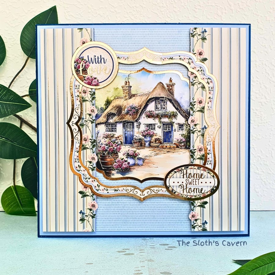 Home Sweet Home handmade card for new home, Happy New Home