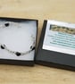 black Jet cuff bracelet. Celtic weave wire wrap - Image 5