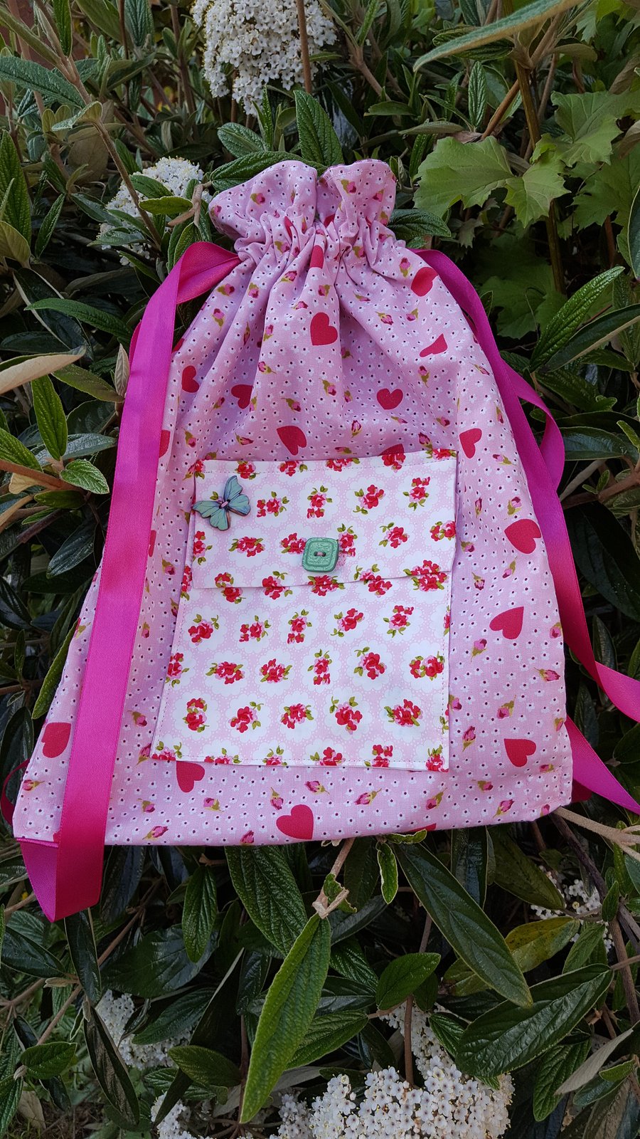 Rosebud floral Summer backpack