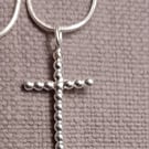 Silver Beadedwire Cross pendant