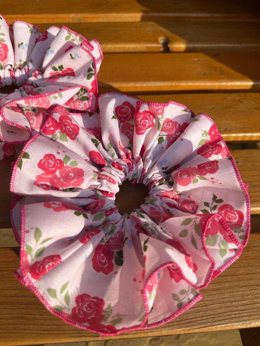 Frill Scrunchies, Ruffle Scrunchies, XXL Scrunchies, Floral Queen Scrunchies