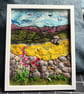 Needle felt and embroidered picture -  Buttercup field - Image 2