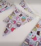 Lilac Cupcake Bunting. 