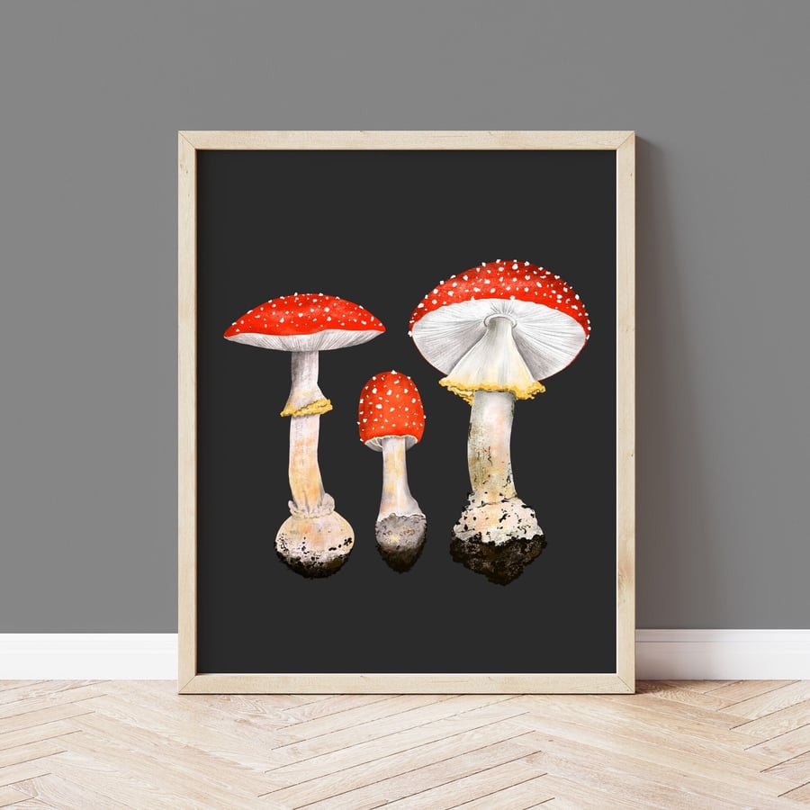 Fly Agaric Mushroom Art Print