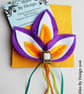 Large Iris Flower Felt Brooch - Image 2