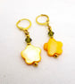 Spring Flower Shell and Crystal Earrings - Image 2