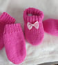 Baby mitten and booties set