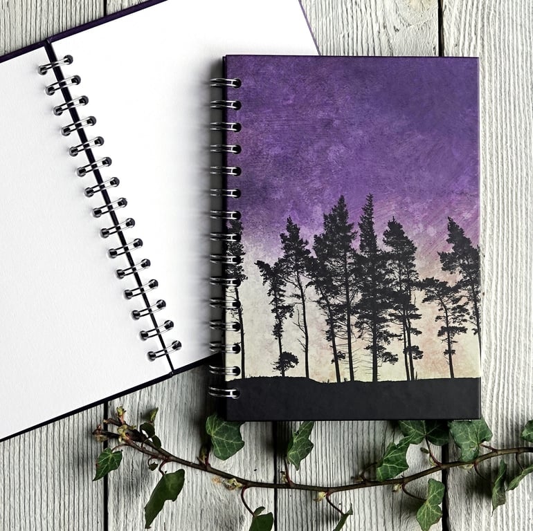 Tree Ridge Hardback Spiral Notebook: Botanical Journal, Sketchbook