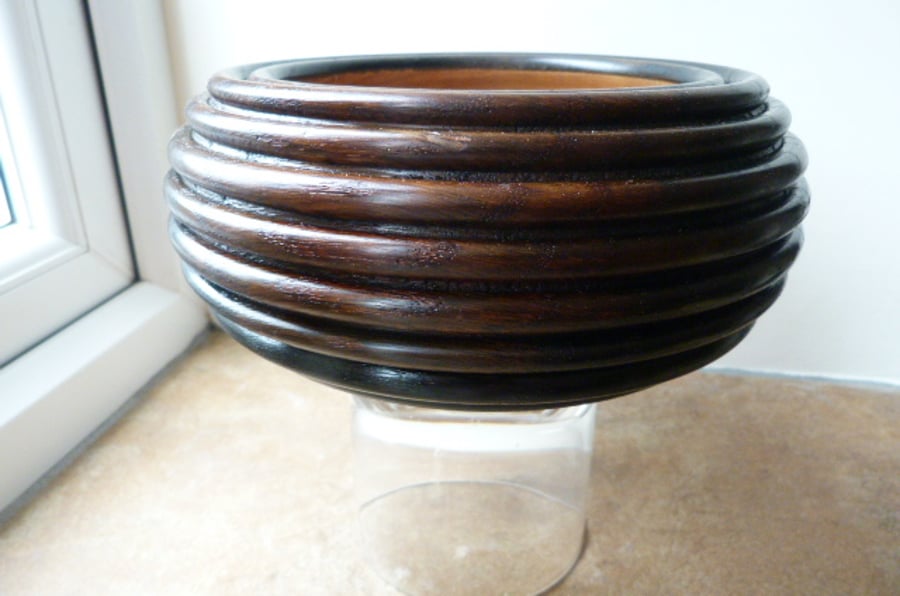 STAINED OAK BOWL