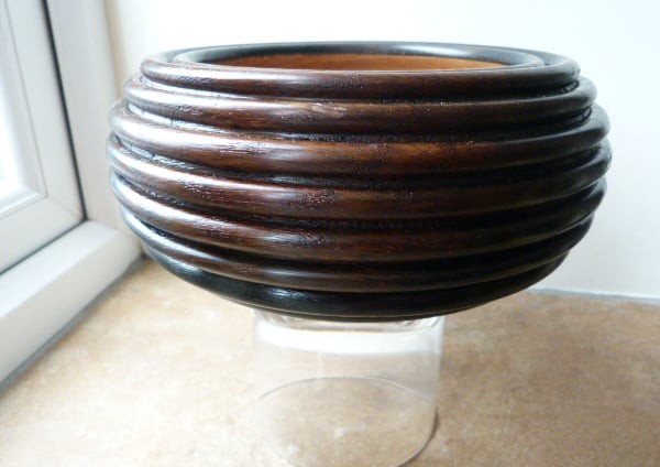 STAINED OAK BOWL