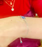 Personalised Sterling Silver Birthstone Flower Bracelet - Image 8