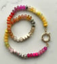 Fruit Salad Hand Knotted Beaded Gemstone Necklace - Image 3