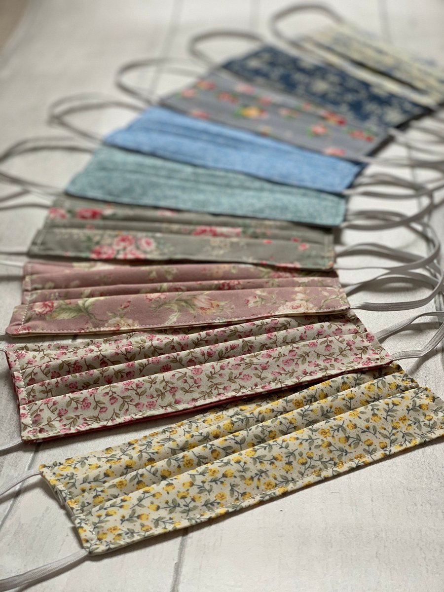 Pretty Fabric Face Masks - Washable and Reusable ONE SIZE