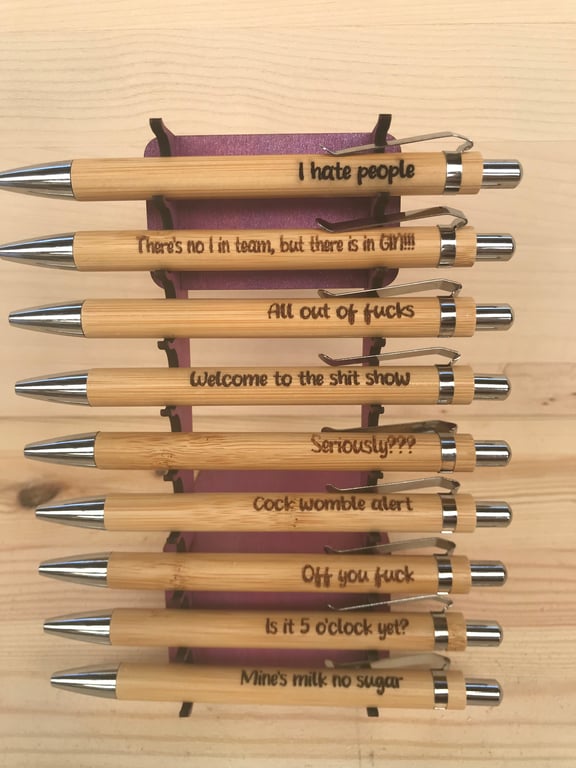 Office sweary rude pens