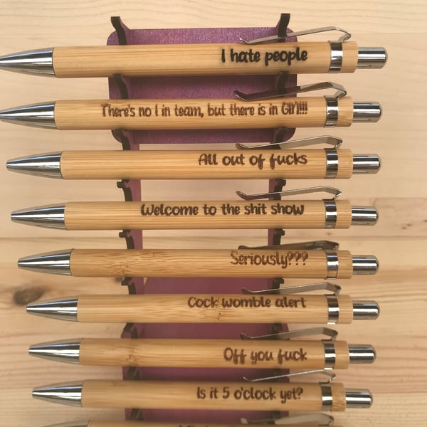 Office sweary rude pens