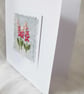 HAND EMBROIDERED HAND DYED FLORAL GREETINGS CARD - Image 3