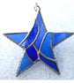 Patchwork Star Suncatcher Stained Glass Blue - Image 3