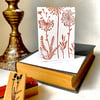 Copper dandelion card