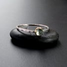 Sterling Silver Aquamarine Ring, Handmade Urban Design Jewellery