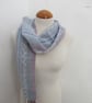 Grey and Purple Handwoven Scrap Scarf - Image 1