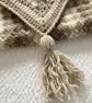 Ombré Square Crocheted Blanket with Tassels - Image 5