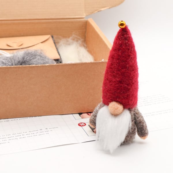 DIY Kit Papa Elf - Needle Felt Beginners Craft Kit High Quality